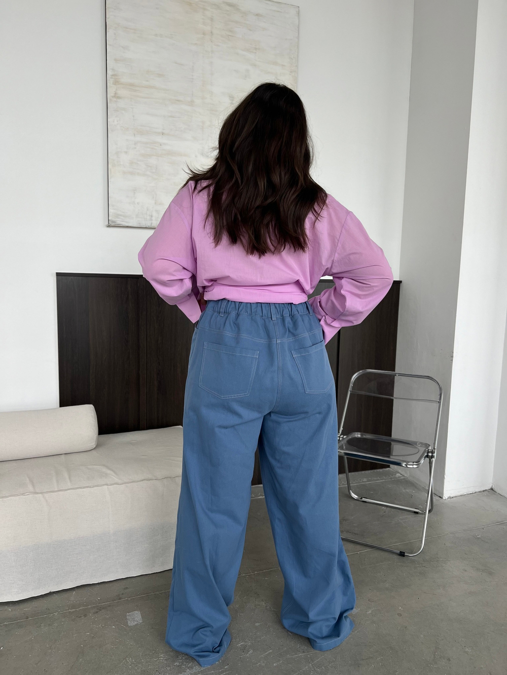 Джинсы Палаццо синие