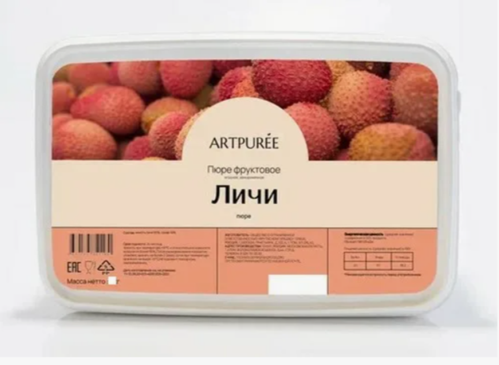 Пюре фруктовое ЛИЧИ 10% сахара, 1 кг ARTPUREE