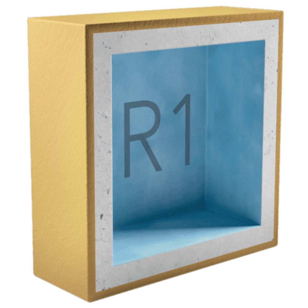 Подрозетник звукоизоляционный AcousticGyps Box R1 120х120х45 мм