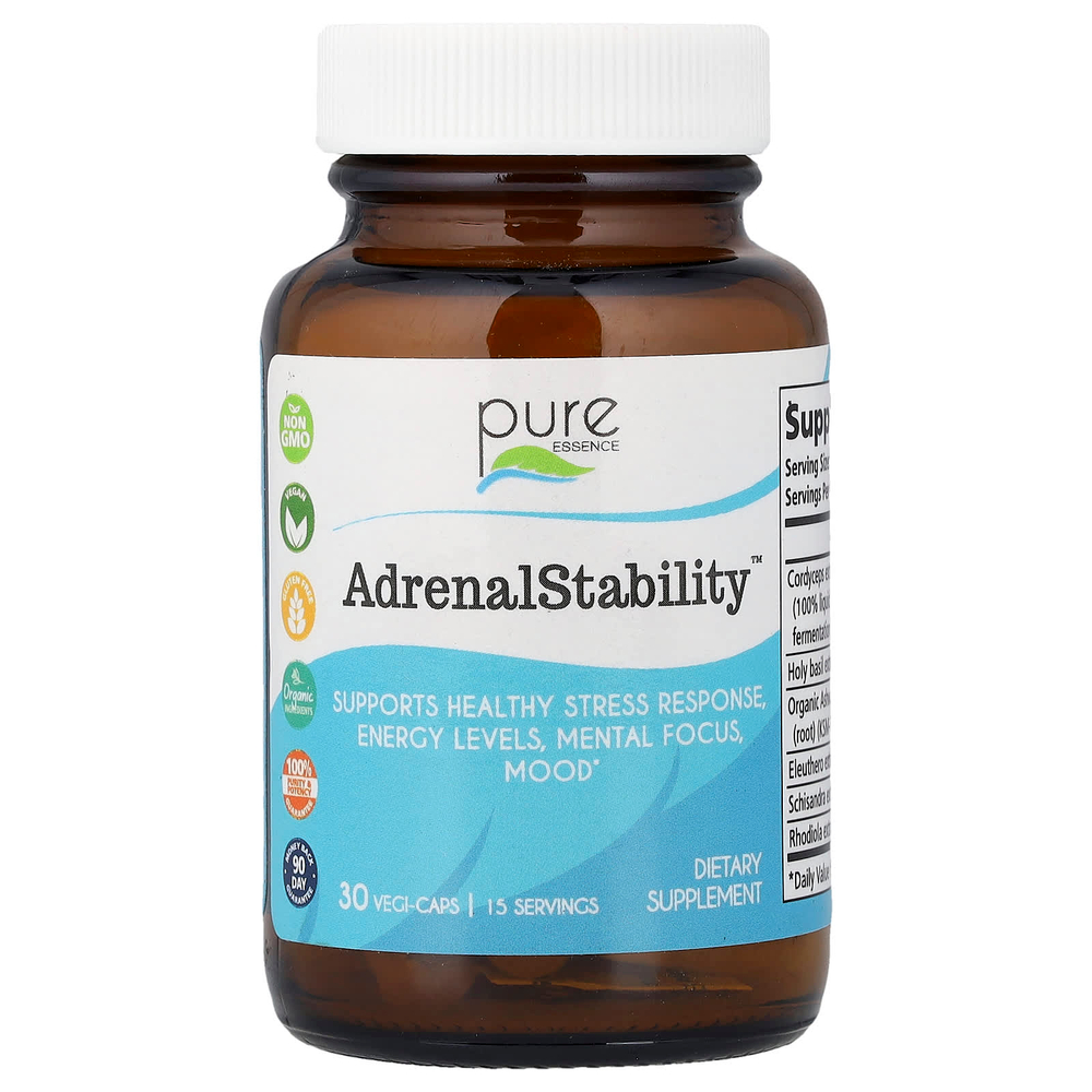 Pure Essence, Adrenal Stability™, 30 растительных капсул