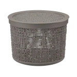 Коробка БЯЗЬ с крышкой D17см 2л французcкий серый