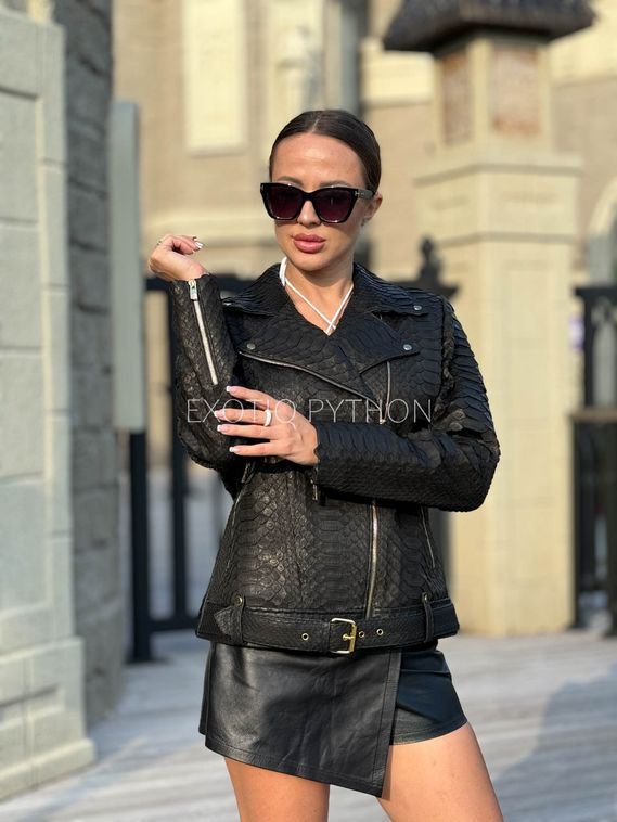 Женская куртка из кожи драгон питона JT-126