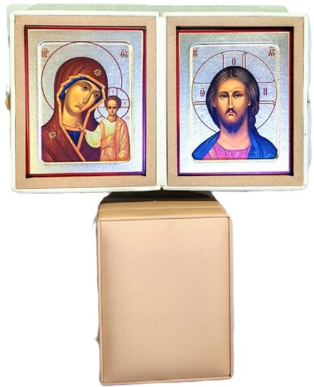 Складень бежевый: средний, кожа, замок (20х16х8) (Кожемяка)