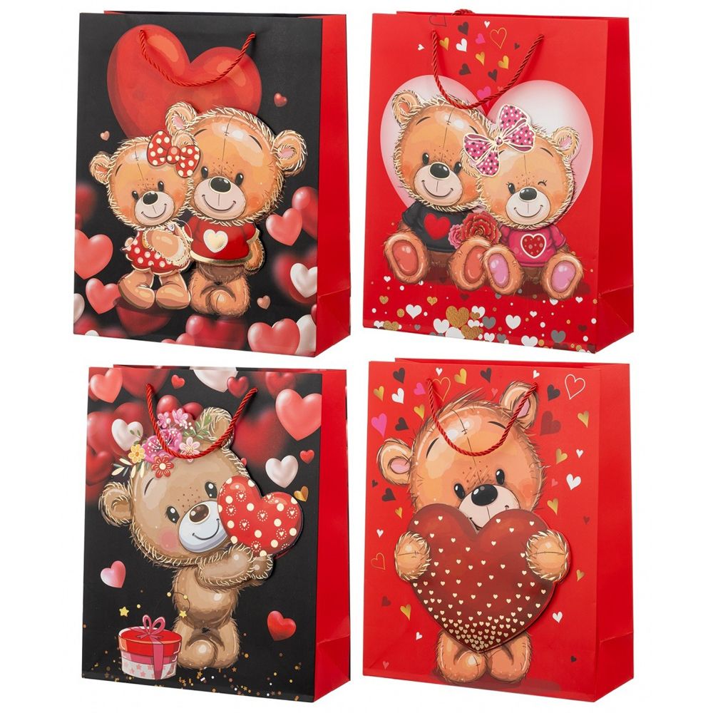 Подарочный пакет Basir, серия &quot;Мишки&quot;, 18*10*23 см, ассорти