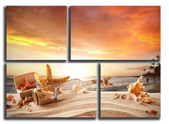 Модульная картина "Морское послание"