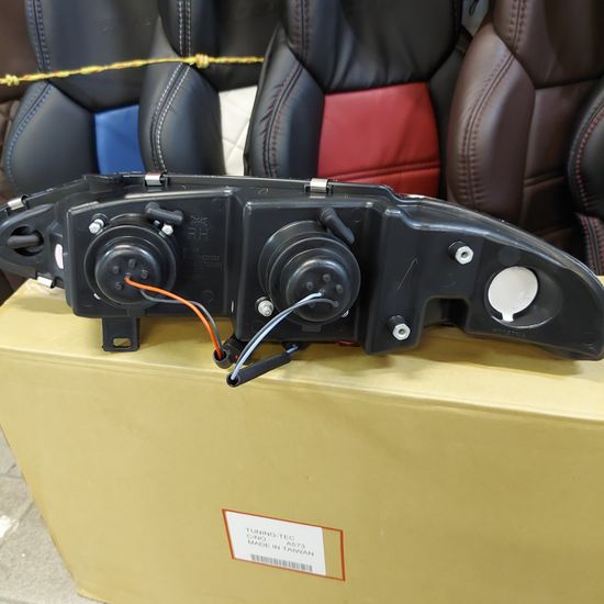 Передние фары angel eyes black для Mitsubishi Eclipse D30