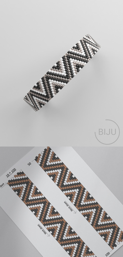 Схема PEYOTE, Схема браслета мозаичное плетение, узор из Miyuki Delica 11/0, файл PDF, №237