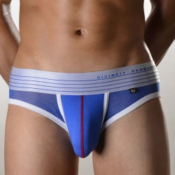 Мужские трусы слипы синие в сетку DOOP Blue Brief