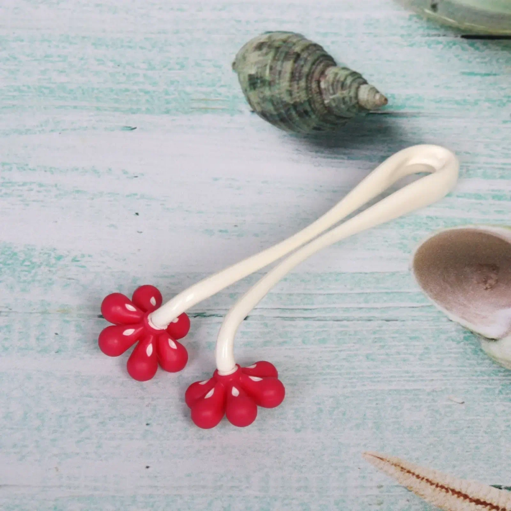 Массажер для лица, шеи и зоны декольте «Beauty House», цветок, цвет белый, 18*7,5см/23*12см