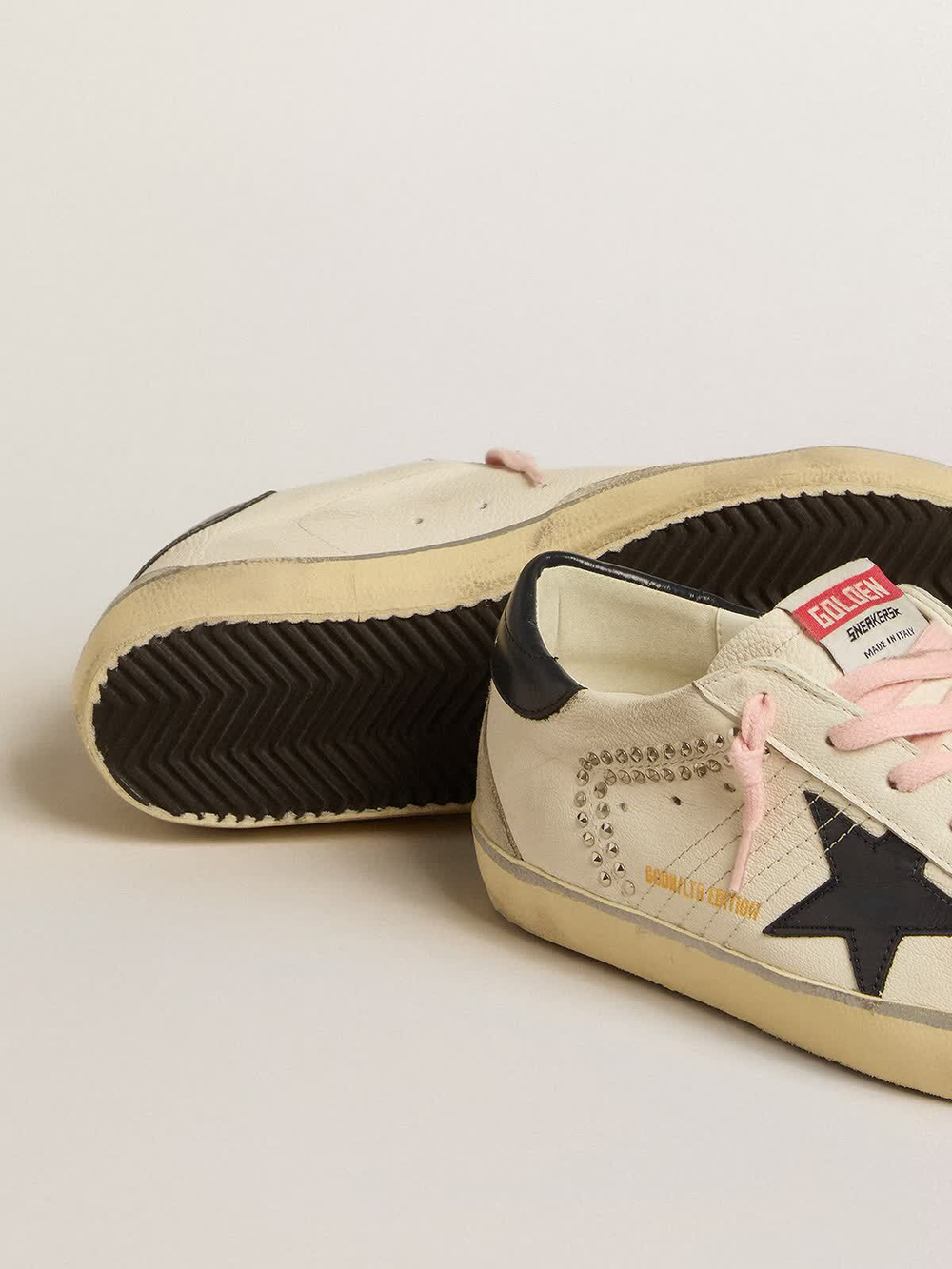 Super Star LTD with blue leather star and decorative studs