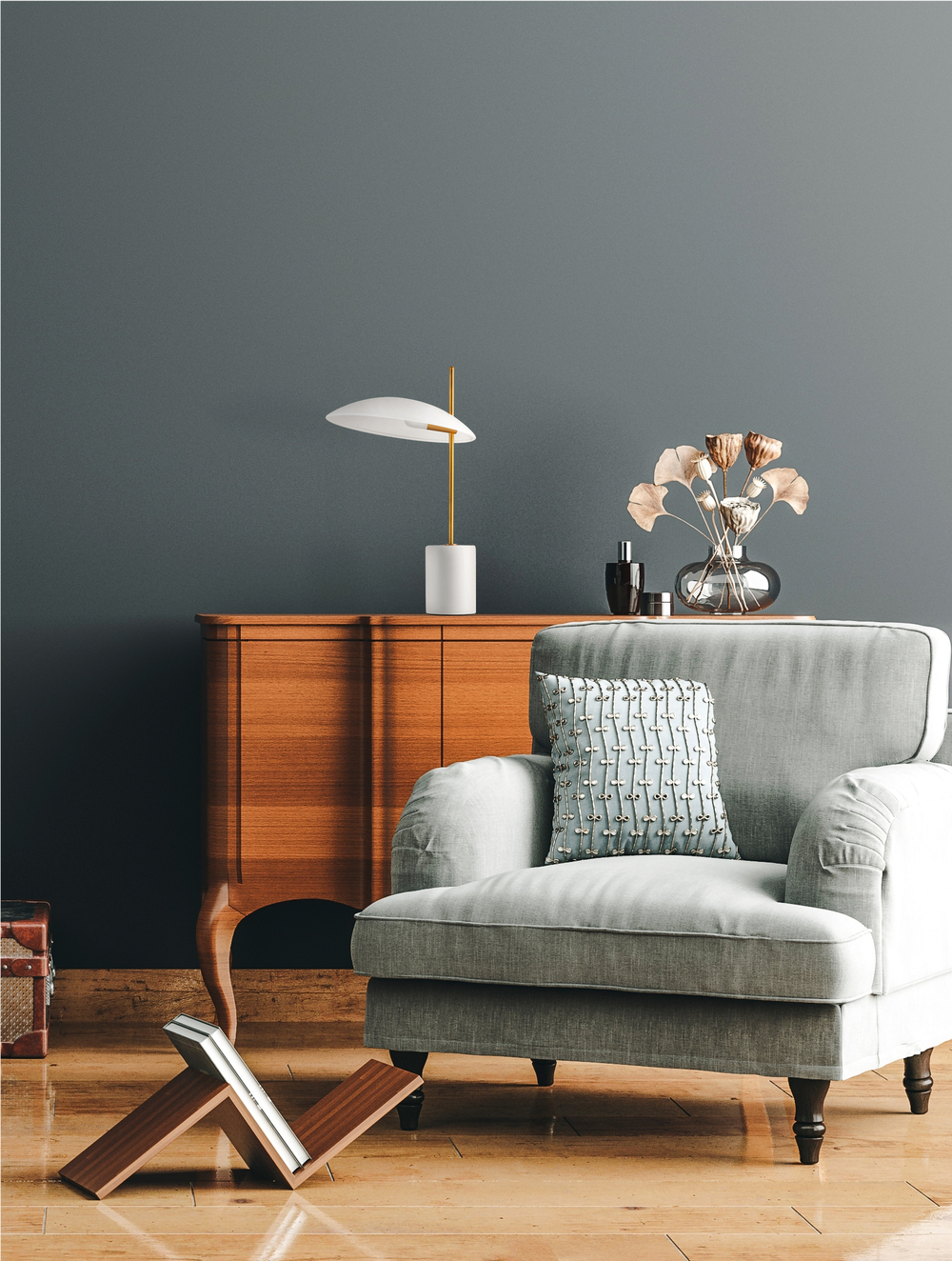 801716  2КОР! Торшер MARMARA LED 5W 400LM ЗОЛОТО/БЕЛЫЙ/МРАМОР 3000K