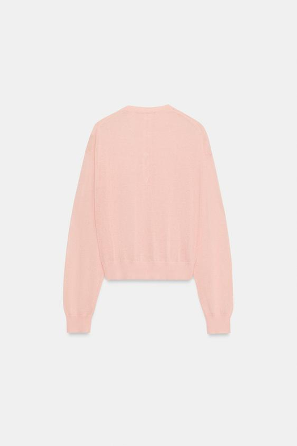 ZARA КАРДИГАН ИЗ ТОНКОГО ТРИКОТАЖА, ПАСТЕЛЬНО-РОЗОВЫЙ