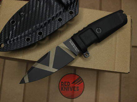 Нож Extrema Ratio Shrapnel OG - черная рукоять, клинок черный камо