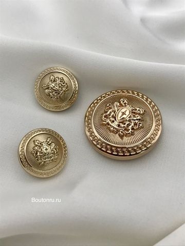 Шляпка под установочные кнопки золото герб