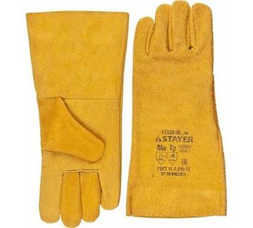 Термостойкие краги STAYER MASTER для сварки и тяжелых механических работ, 350мм