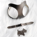 9306 Шлейка кожаная "Перламутр" / PREMIUM