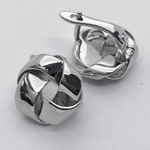 Ювелирные швензы с родиевым покрытием, размер 13*15 мм, цена за пару