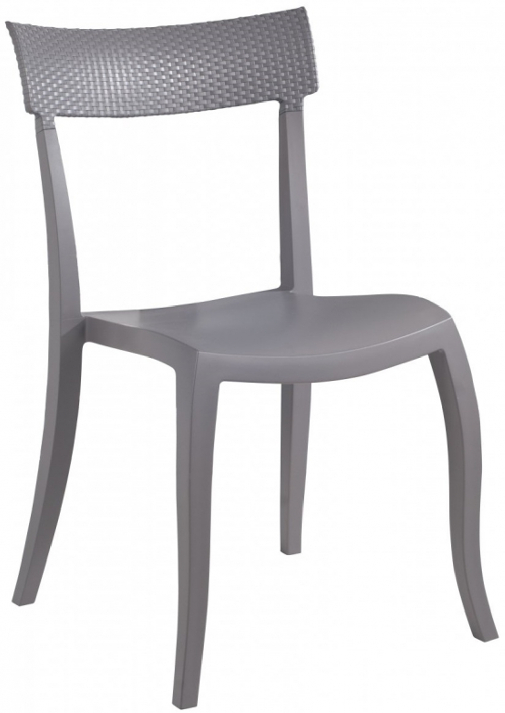 Стул пластиковый Papatya Hera-SP Rattan, серый