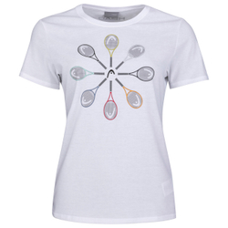 Футболка для девочки теннисная Head Racquet T-Shirt G - white