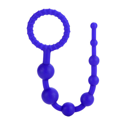 Фиолетовая силиконовая цепочка 25см California Exotic Novelties Booty Call X-10 Beads SE-1197-10-2