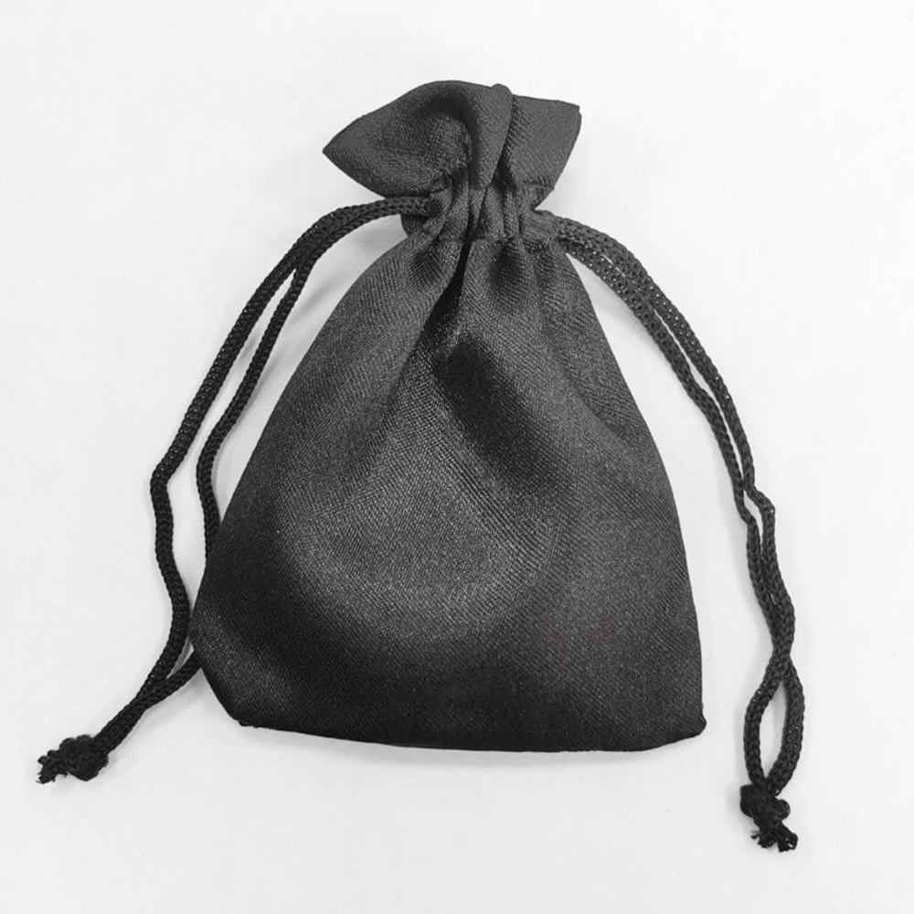 М980 Мешочек из атласа, 8.5*7см, черный