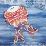 Бант на ёлку «Очарование» 17*23 см, Красный