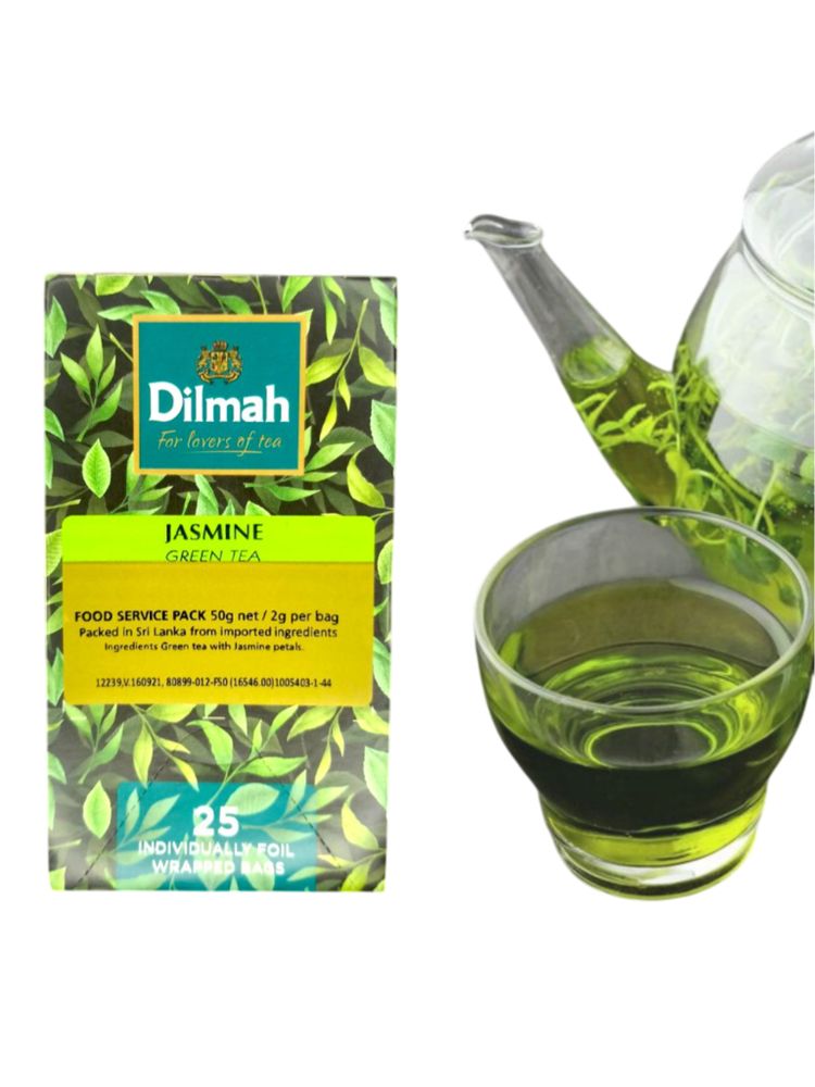 Чай зеленый Dilmah с жасмином в пакетиках 25 шт