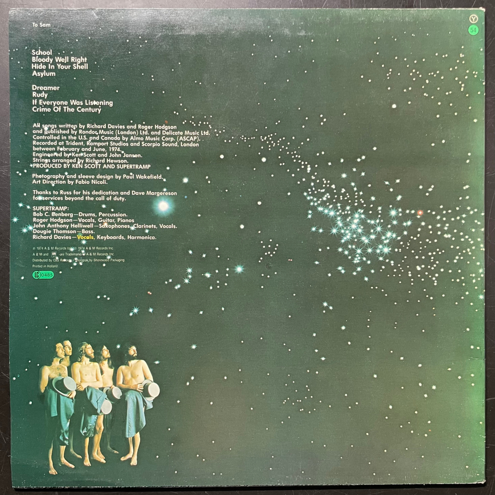 Supertramp - Crime Of The Century (Голландия 1974г.)