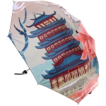 Зонт механический ветроустойчивый, матовая ручка «BESTzontik - World», микс 4 дизайна, длина 25см, d-110см