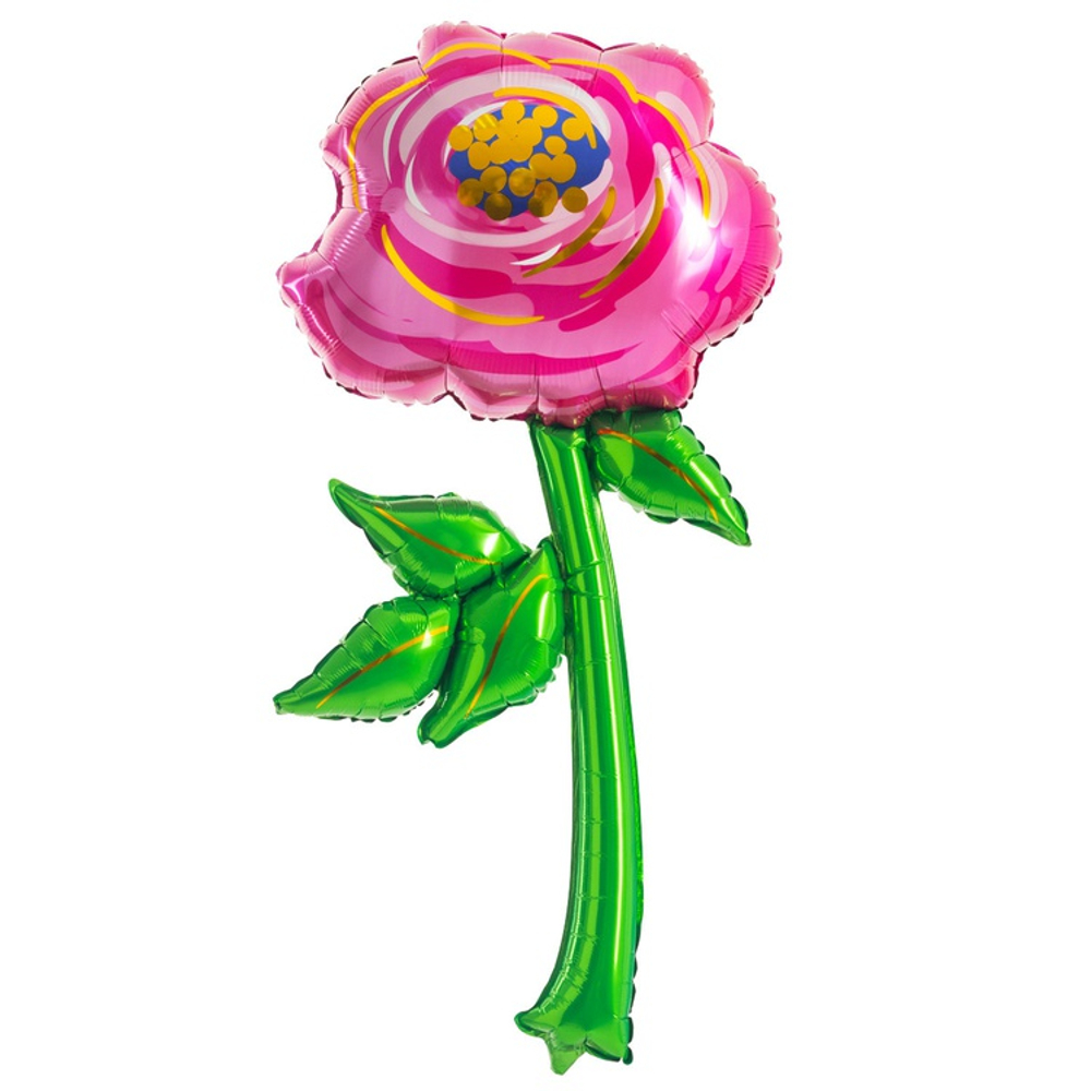 Шар Фольгированный Роза розовая (Розовый)