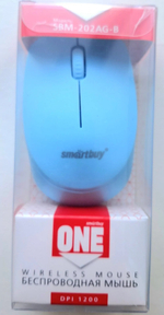 Мышь беспроводная оптическая SmartBuy 202 AG ONE голубая