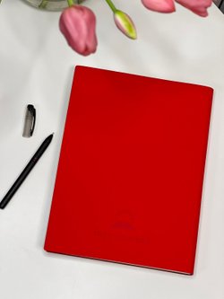 Блокнот А4 200л. (400страниц) в клетку без рамки Красный (К44-875КБР)