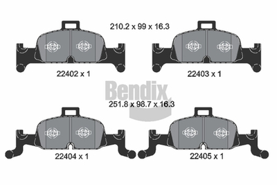 BENDIX Braking - BPD1636-BEN - Brake Pad Set, disc brake