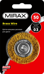 MIRAX 50 мм, витая латунированная стальная проволока, 0.3 мм, Щетка дисковая (35145-050)