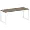 Metal System Стол письменный на О-образном м/к БО.СП-5 Вяз Благородный/Металл Белый 1800*720*750
