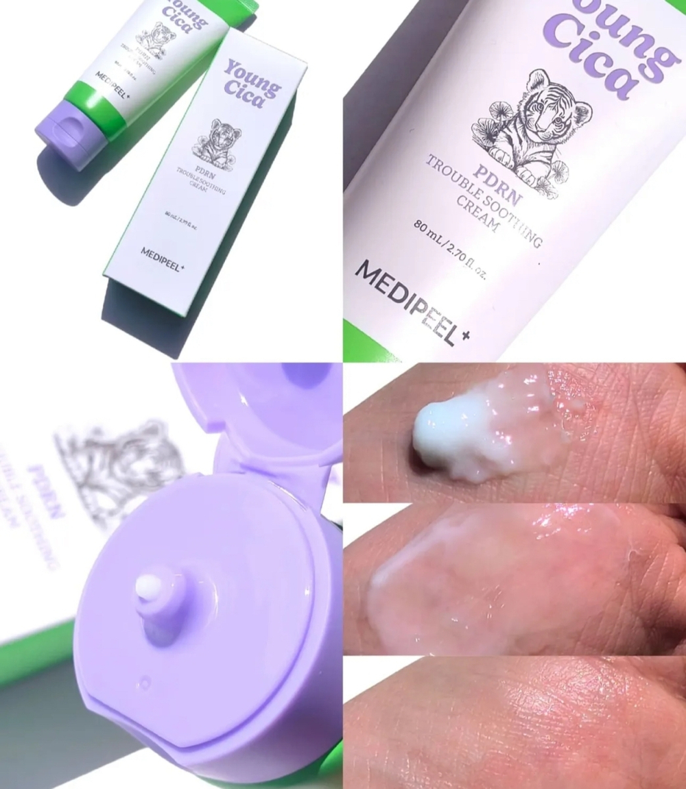 MEDIPEEL Успокаивающий крем с ПДРН, экзосомами и центеллой Young Cica PDRN Trouble Soothing Cream