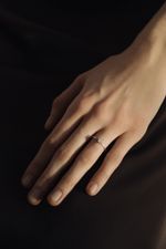 Кольцо Princess Square с кристаллом Сваровски и гранатом