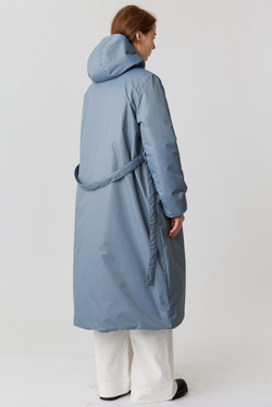 Зимнее пальто миди цвета полыни