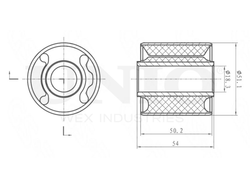 Сайлентблок задний переднего нижнего рычага UNIO RMP-20250