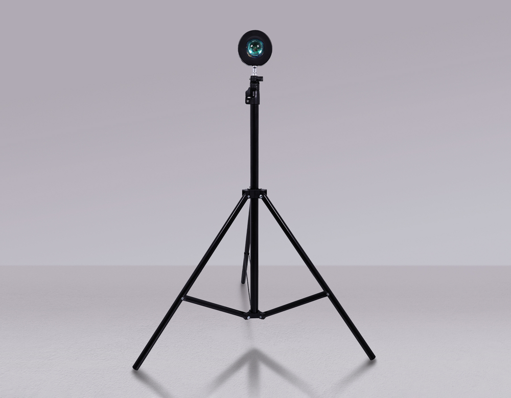 Атмосферная светодиодная напольная лампа с пультом DE8387 BK черный LED RGB 3W (ПДУ RGB)