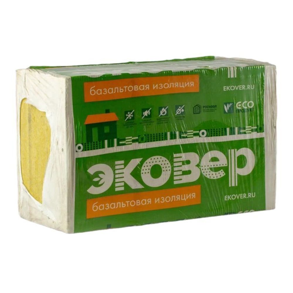 Утеплитель Эковер Экофасад 110 кг/м³ (1000x600x50 мм) 8 шт