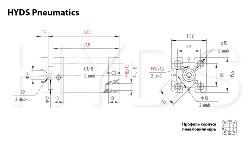 ADNGF-100-5-P-A Пневмоцилиндр