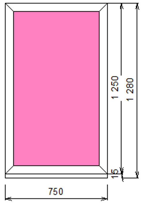 Пластиковое окно 1250 х 750 ТермА Эко