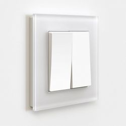 Выключатель проходной двухклавишный Werkel белый матовый W1122061