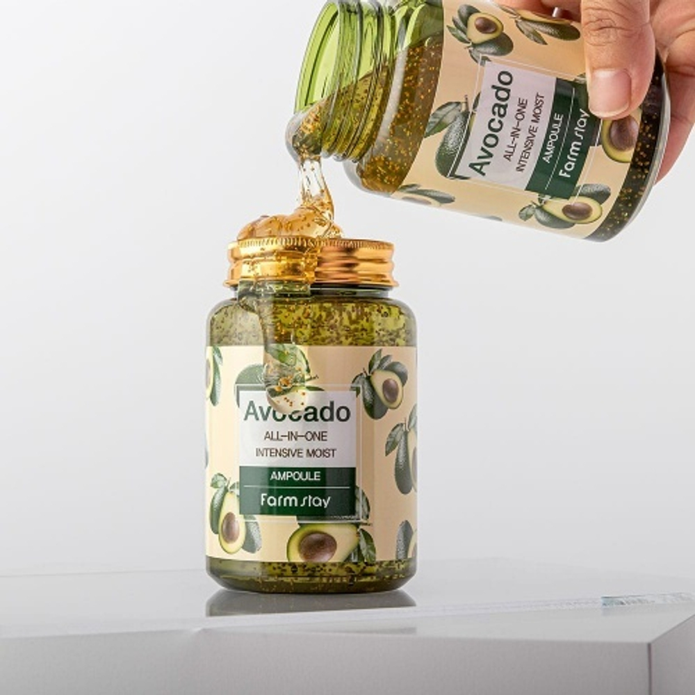 Ампульная сыворотка с экстрактом авокадо FarmStay Avocado All-In-One Intensive Moist Ampoule
