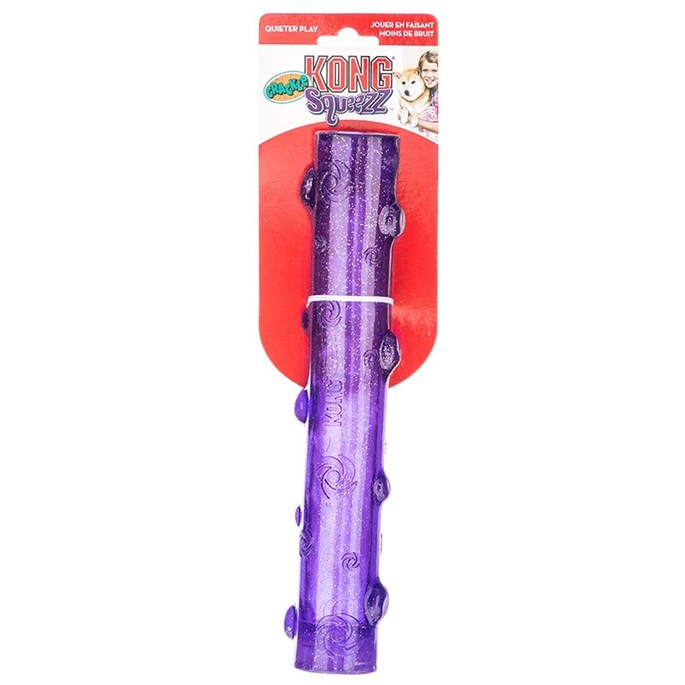 Игрушка для собак Kong Squeezz Crackle хрустящая палочка большая 27 см