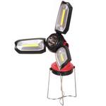 Фонарь кемп, встр акк, зар от сет220В, пластик, черно-красн, SPE17200-4 MX-8801