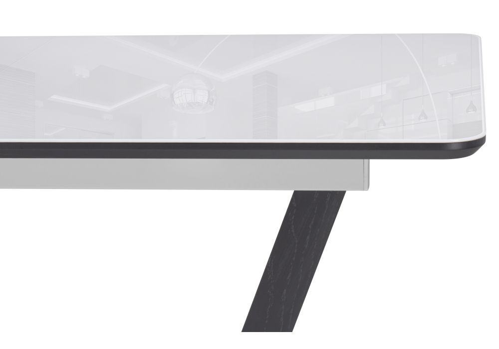 Стол на тумбе Иматра 140(180)х80х75 ультра белый / черный