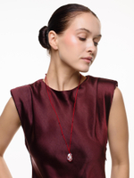 Колье "Cord Pearl" Red с жемчугом