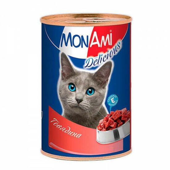 Mon Ami консервы для кошек с говядиной 350гр